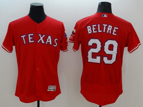 Rangers #29 Adrian Beltre Red Flexbase Authentic Collection Stitched MLB Jersey - Click Image to Close